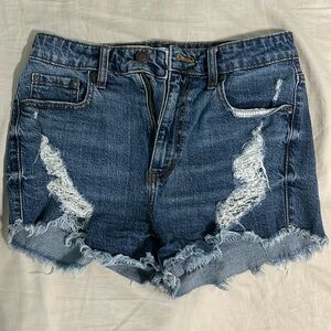 Cute ripped Jean shorts, size S, lightly worn